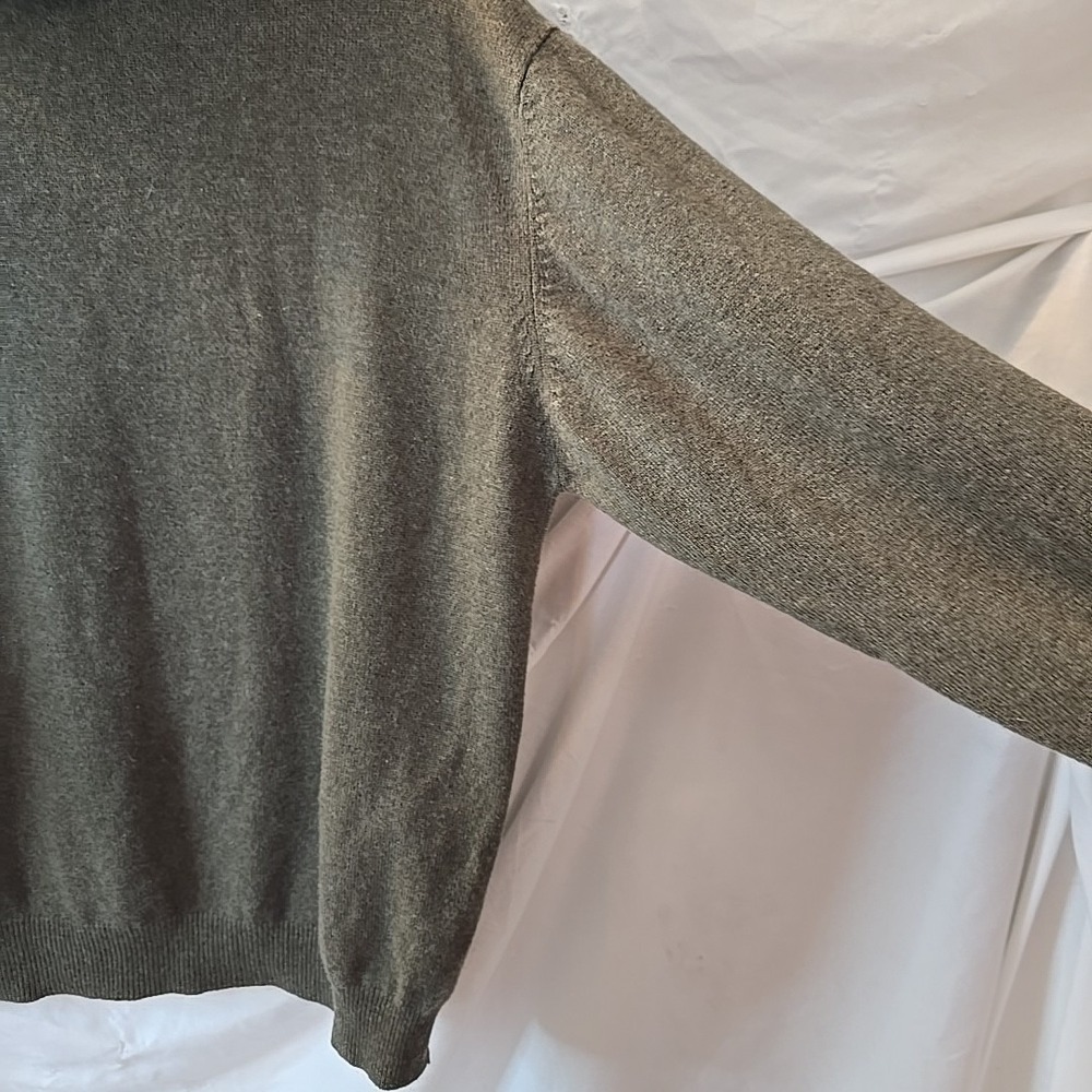 Cashmere Classics Turtleneck Sweater Green‎ Sz M 90% Cashmere 10% Wool - Picture 4 of 12